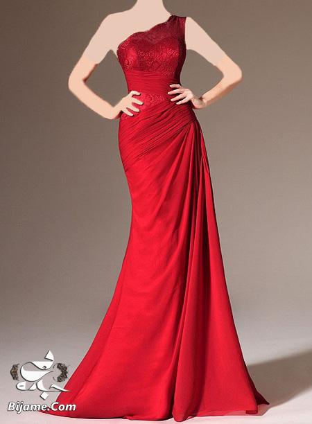 مدل لباس قرمز,لباس مجلسی قرمز